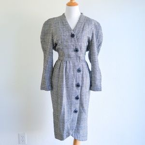Alessandra Rich lookalike Vintag Houndstooth Dress